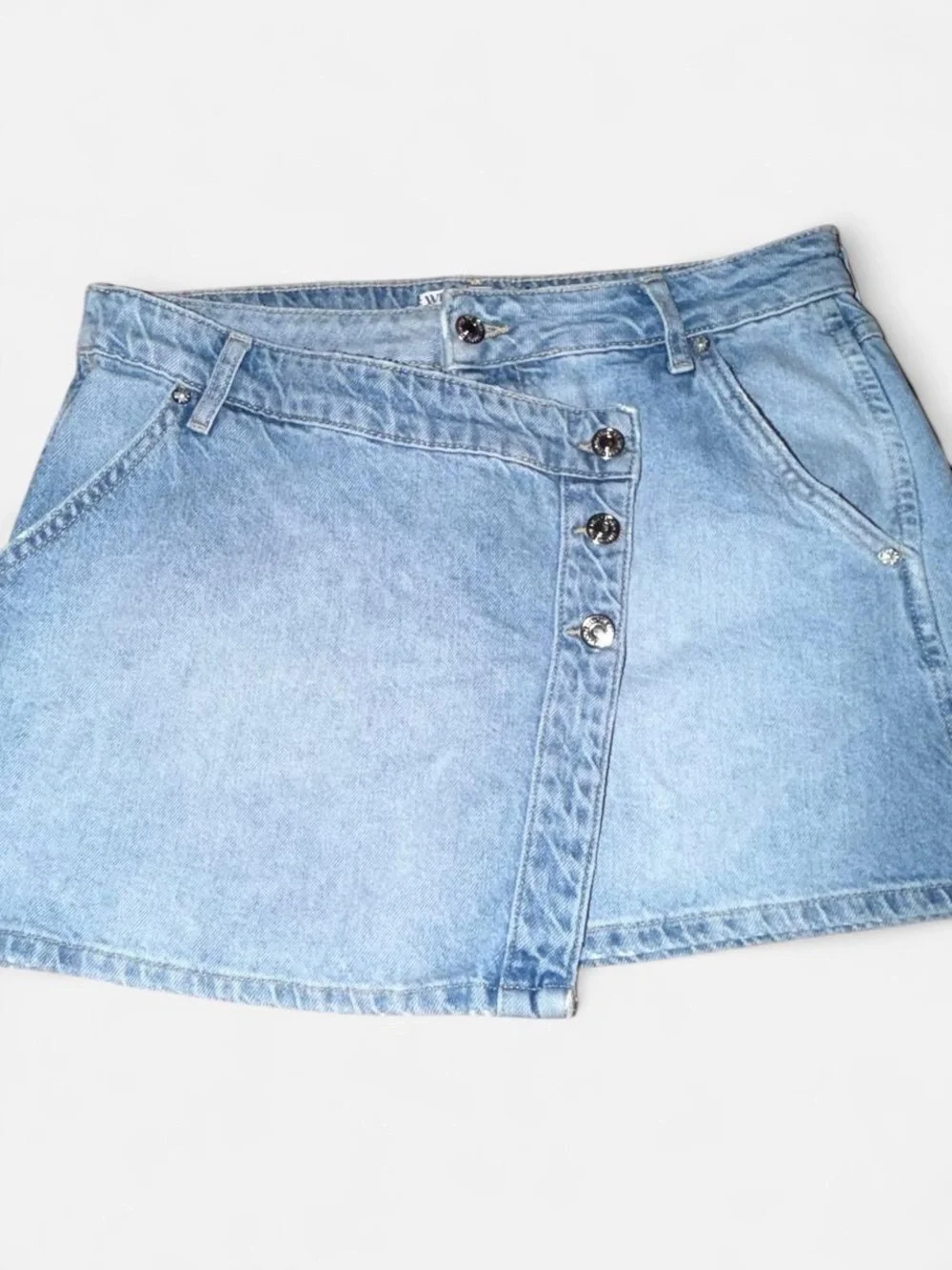 We The Free asymmetric denim
